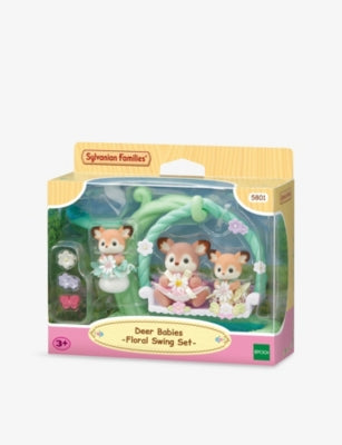 Sylvanian Families Deer Babies Floral Swing Playset, UK version