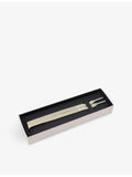 Golden Goose logo-print woven shoe laces with golden aglet, UK version