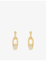 selfridges Boucheron Serpent Bohème 18ct Yellow-Gold 0.64ct Brilliant-Cut Diamond Drop Earrings- Buy online at McGrocer