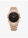 D1 Milano rose gold PVD quartz watch, imported from the UK