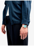 D1 Milano light blue ultra thin quartz watch 38mm, UK version