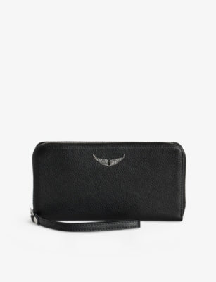 Zadig&Voltaire Compagnon leather wallet with zip fastening (British brand)