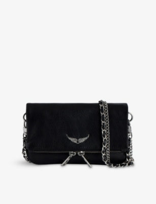 Zadig Voltaire Rock Nano leather clutch bag, British product