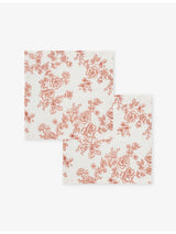selfridges anna + nina Whimsical Rose Cotton Napkins Set of Two- Buy online at McGrocer