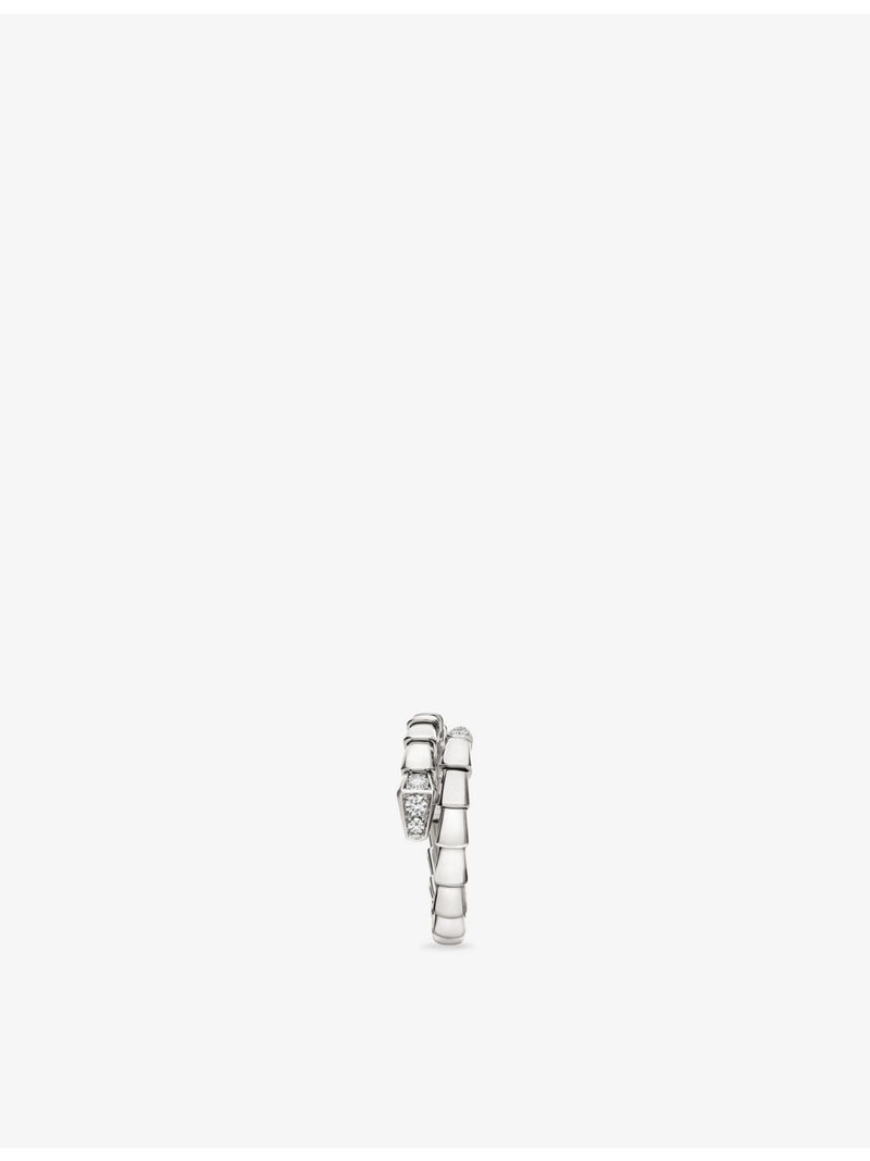 Bvlgari Serpenti Viper 18ct white gold diamond ring (British brand)