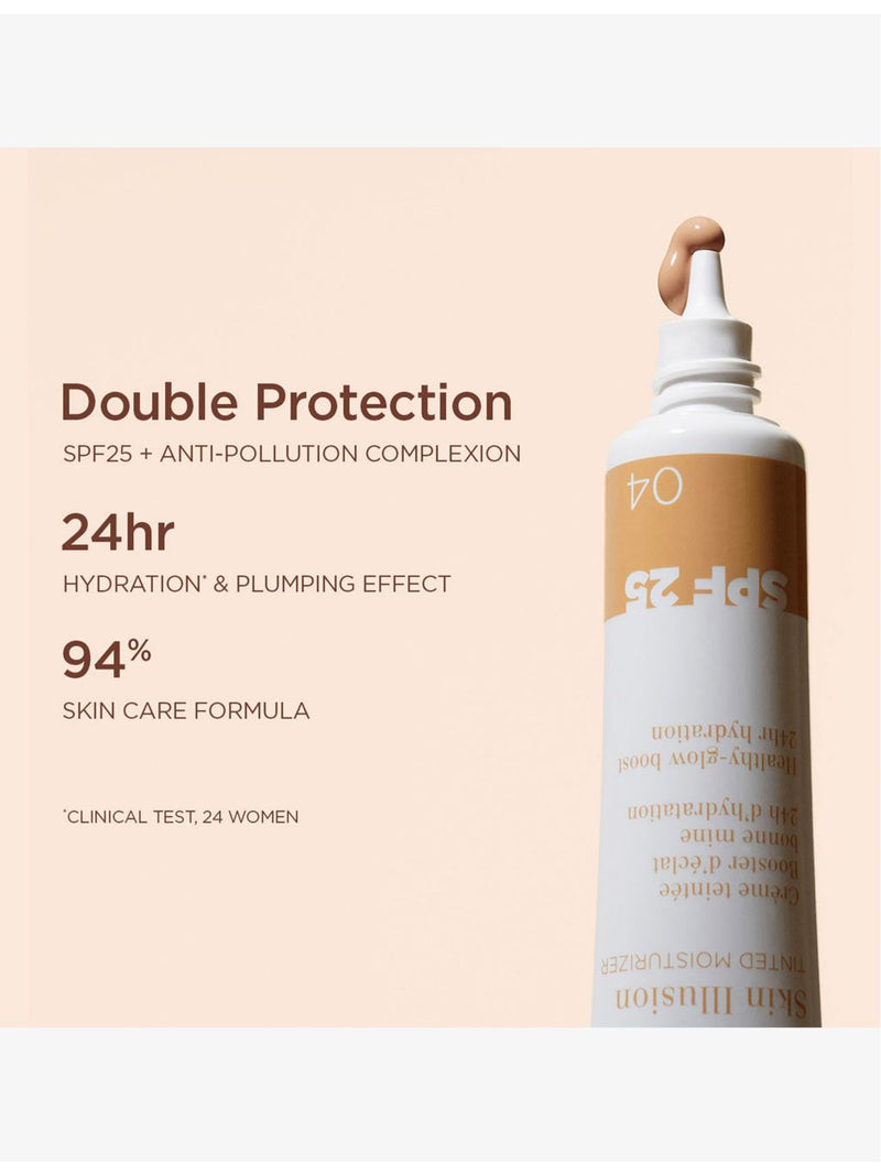 Clarins Skin Illusion Tinted Moisturiser 40ml, imported from the UK
