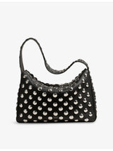 selfridges KHAITE Elena Medium Stud-Embellished Pebbled-Leather Shoulder Bag- Buy online at McGrocer