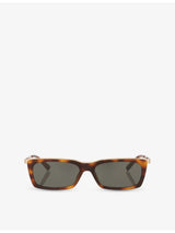 selfridges Saint Laurent SL 766 Rectangle-Frame Acetate Sunglasses- Buy online at McGrocer
