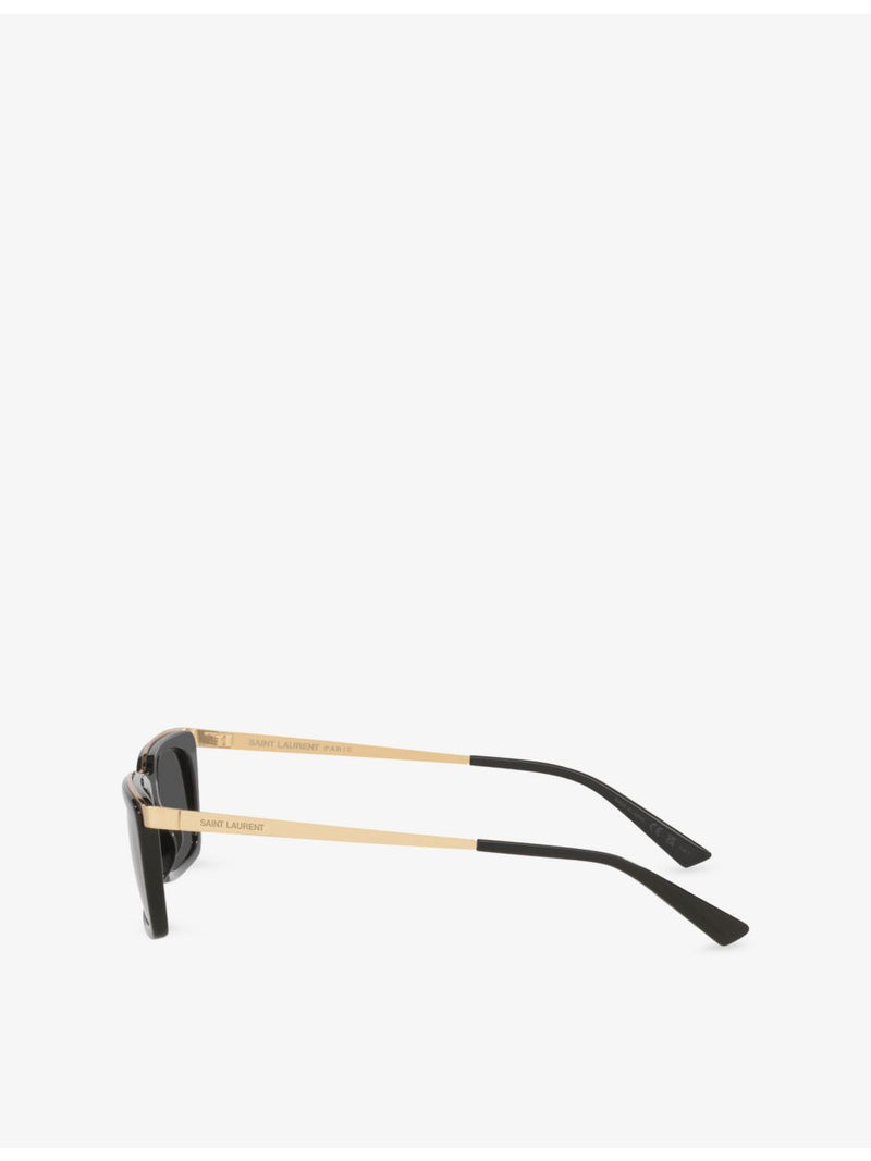 Saint Laurent SL 766 rectangle-frame acetate sunglasses, imported from the UK