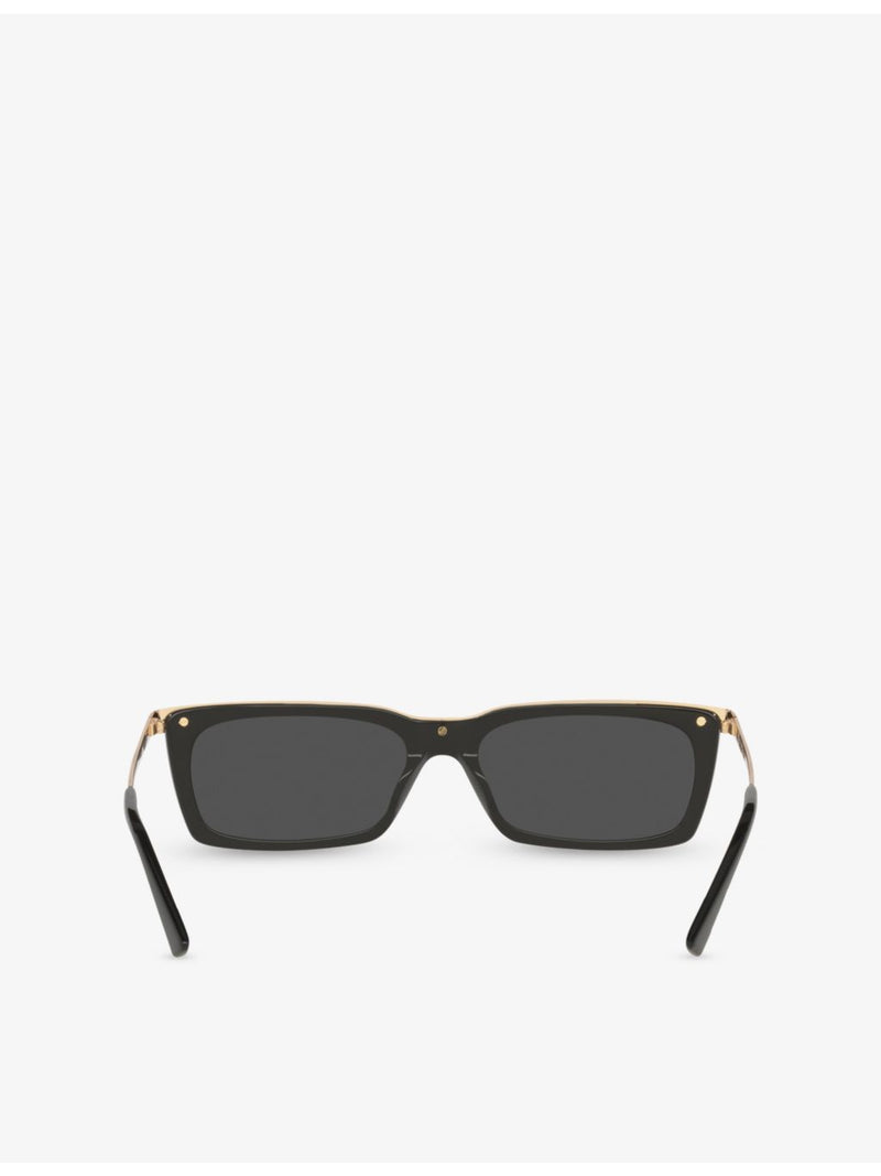 Saint Laurent SL 766 rectangle-frame acetate sunglasses, imported from the UK