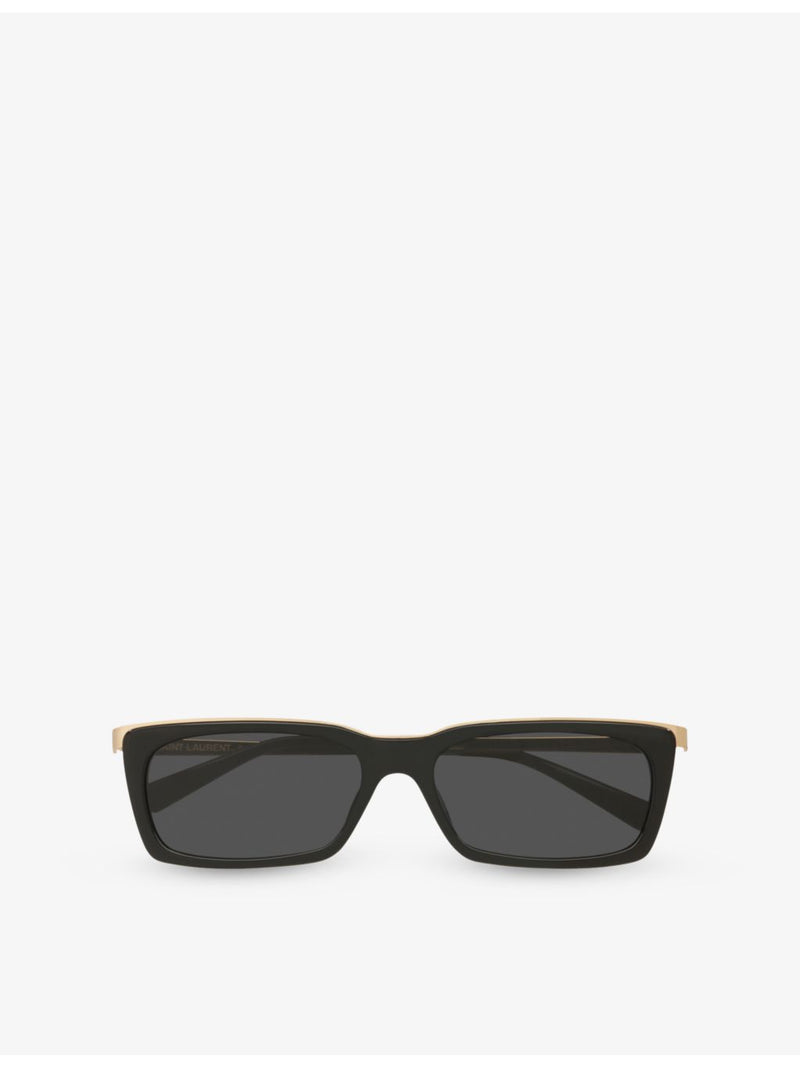 Saint Laurent SL 766 rectangle-frame acetate sunglasses, imported from the UK