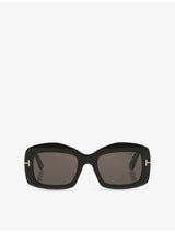 selfridges Tom Ford Venetia Rectangle-Frame Acetate Sunglasses- Buy online at McGrocer