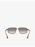 Brunello Cucinelli BC2009ST titanium irregular-frame sunglasses (British brand)