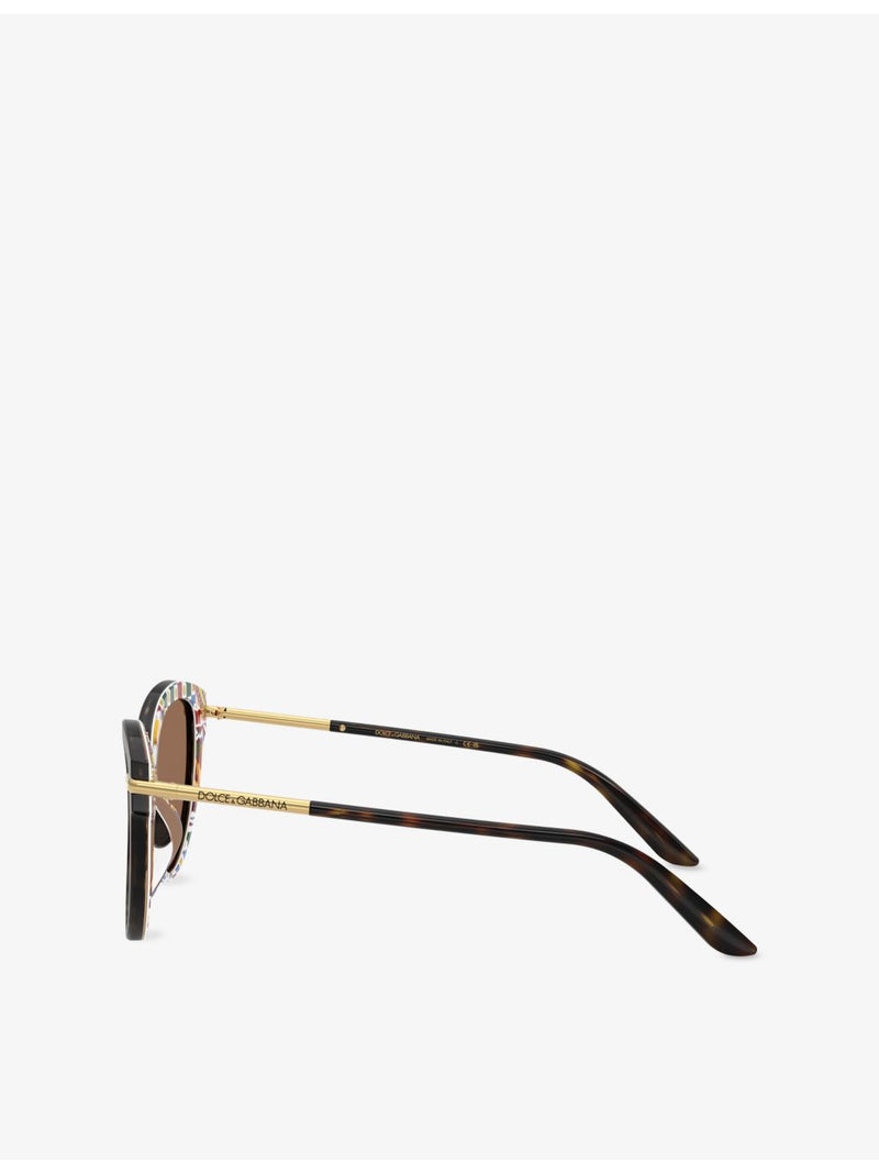 Dolce & Gabbana butterfly-frame acetate sunglasses with tortoiseshell finish - British product