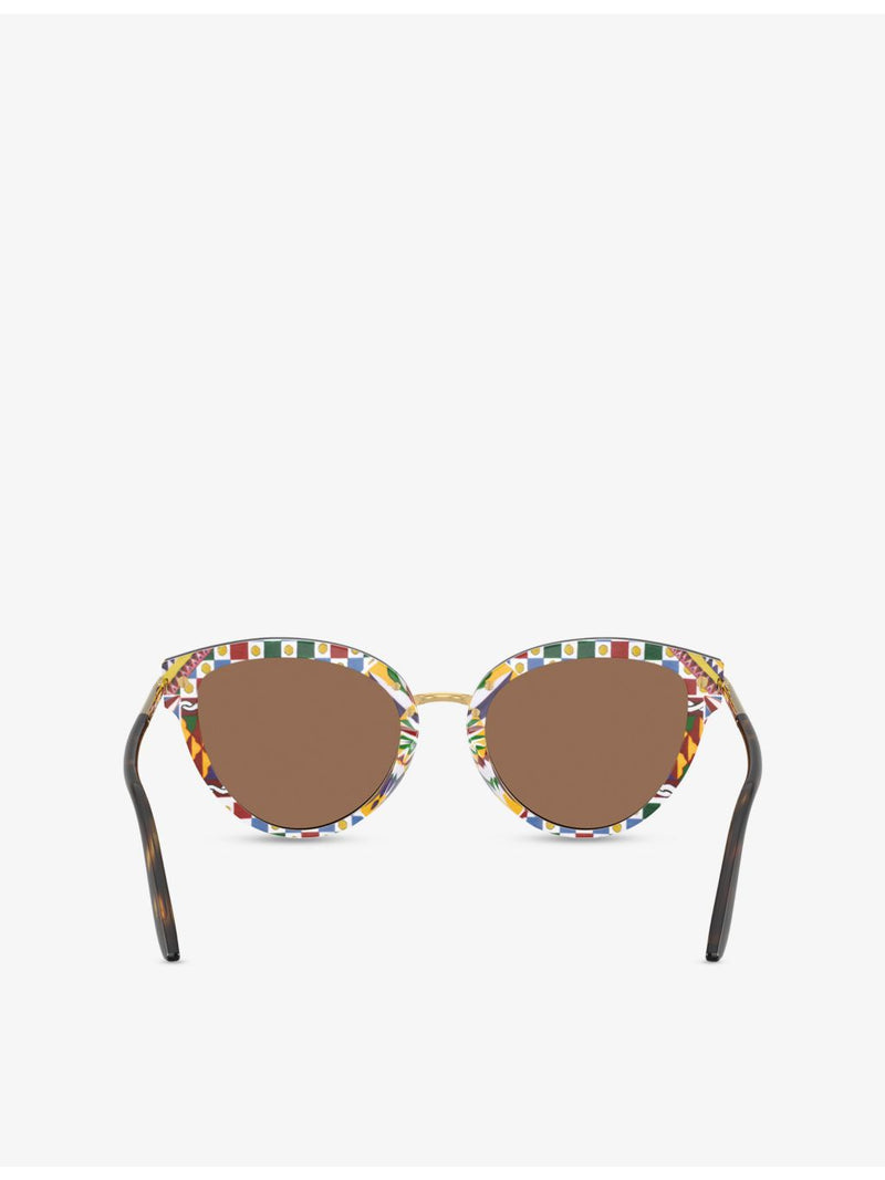 Dolce & Gabbana butterfly-frame acetate sunglasses with tortoiseshell finish - British product