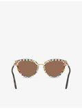 Dolce & Gabbana butterfly-frame acetate sunglasses with tortoiseshell finish - British product