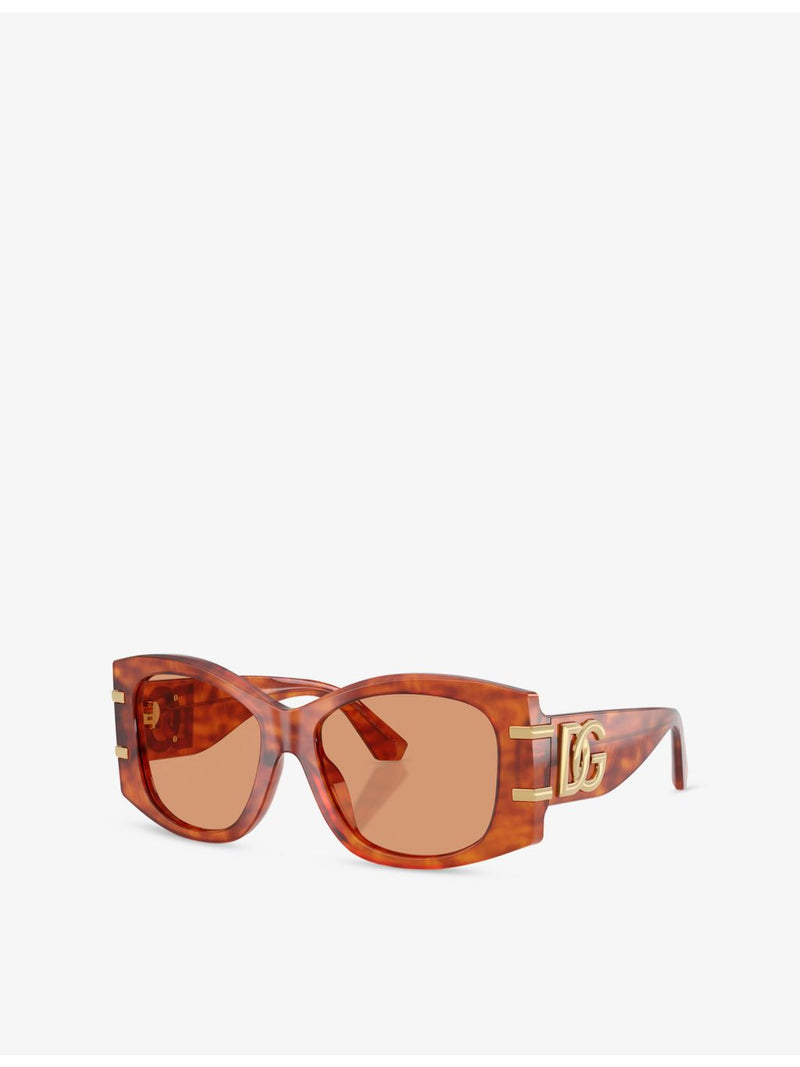 Dolce & Gabbana butterfly-frame acetate sunglasses, tortoiseshell - British product