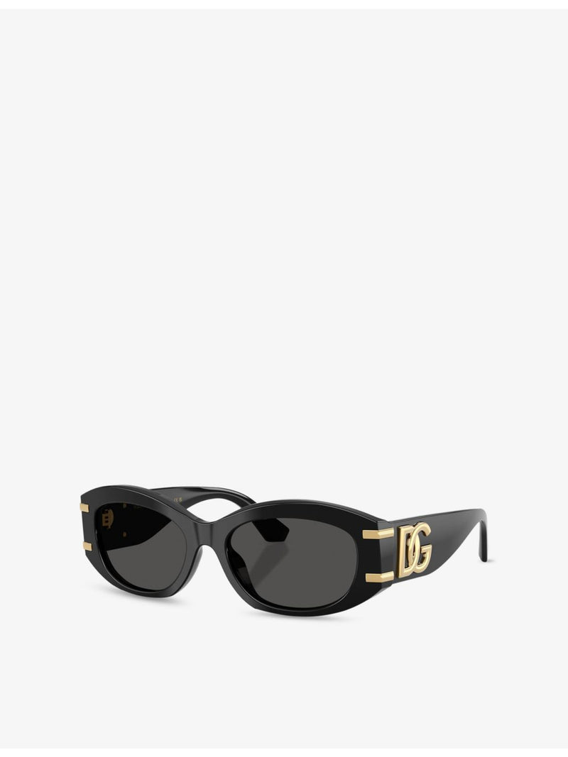Dolce & Gabbana oval-frame acetate sunglasses DG4502 (British brand)
