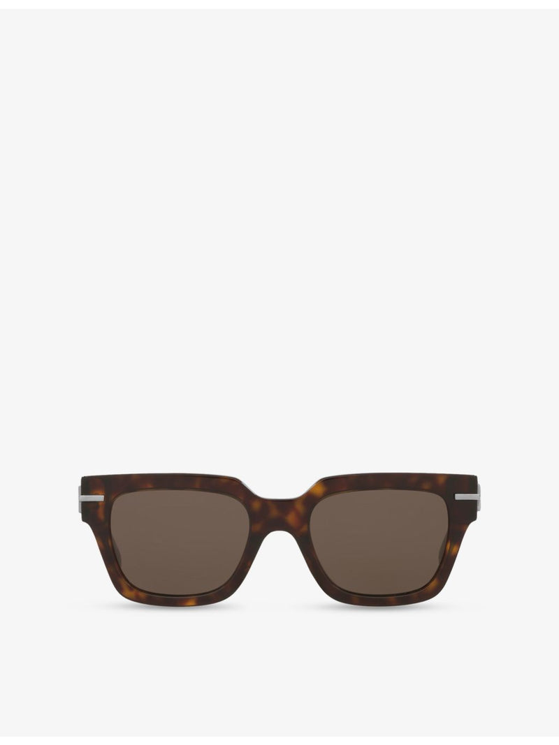Fendi square-frame acetate sunglasses tortoiseshell, imported from the UK