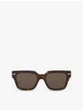 Fendi square-frame acetate sunglasses tortoiseshell, imported from the UK