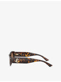 Jimmy Choo oval-frame acetate sunglasses with tortoiseshell finish (British brand)