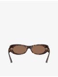 Jimmy Choo oval-frame acetate sunglasses with tortoiseshell finish (British brand)