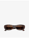 Jimmy Choo oval-frame acetate sunglasses with tortoiseshell finish (British brand)