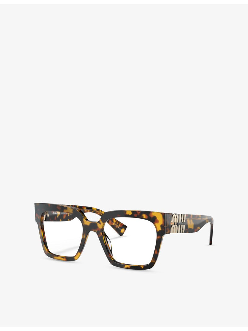 Miu Miu square-frame acetate optical glasses MU 04UV, imported from the UK