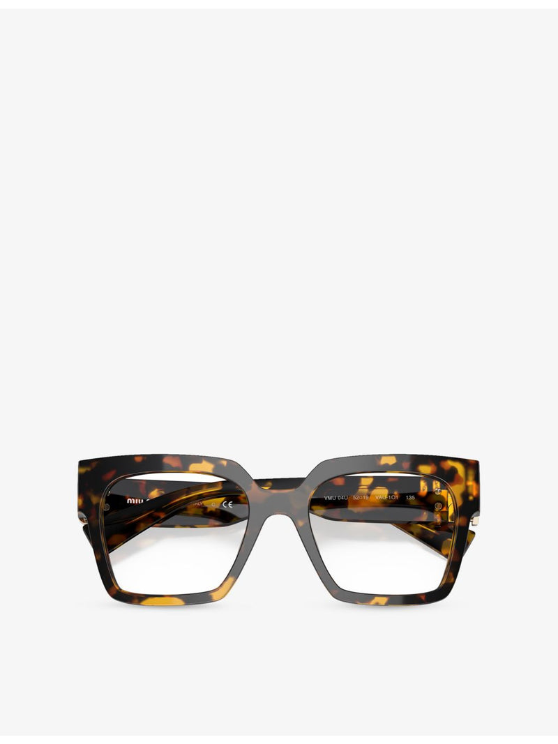 Miu Miu square-frame acetate optical glasses MU 04UV, imported from the UK