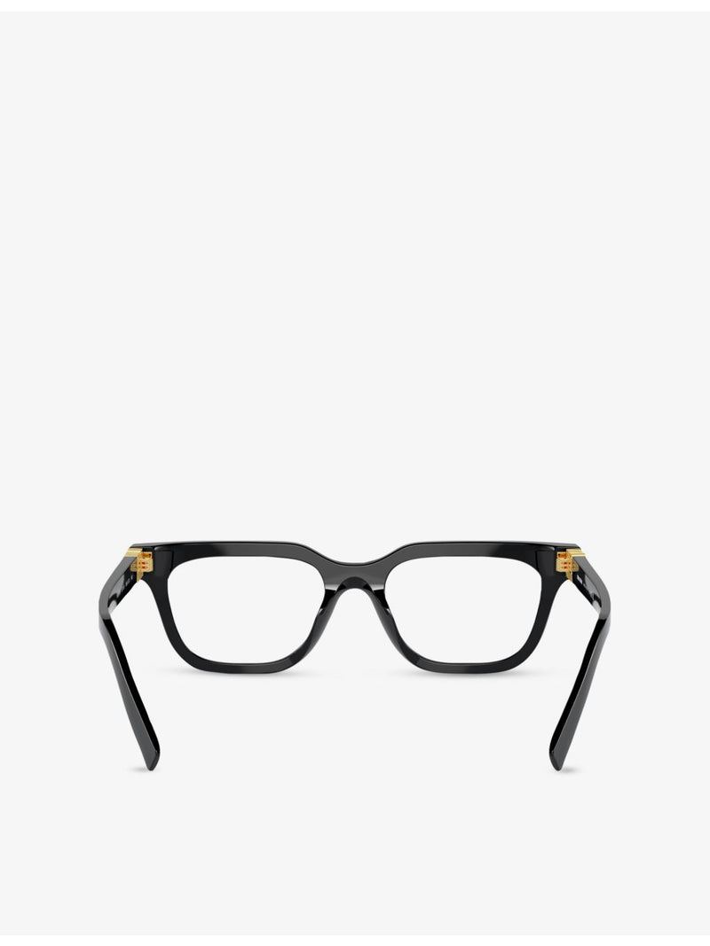 Miu Miu rectangle-frame acetate glasses MU 07XV, UK version