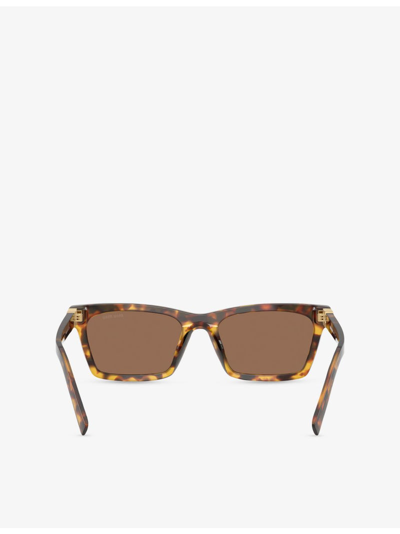Miu Miu square-frame acetate sunglasses tortoiseshell finish (British brand)