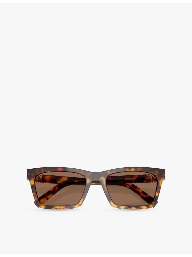Miu Miu square-frame acetate sunglasses tortoiseshell finish (British brand)