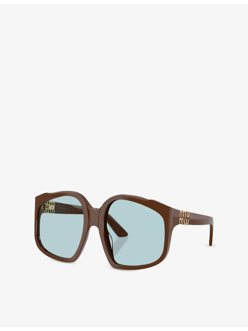 Miu Miu MU A07S irregular-frame acetate sunglasses (British brand)