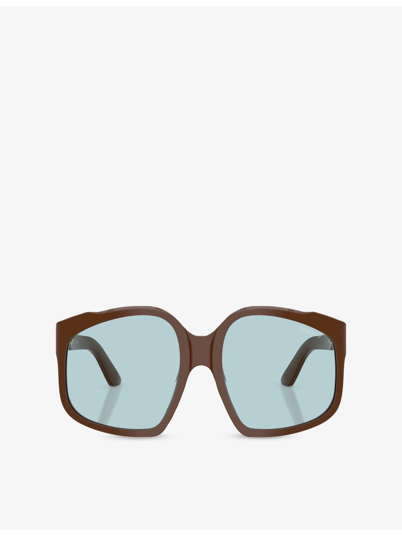 Miu Miu MU A07S irregular-frame acetate sunglasses (British brand)