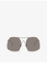 selfridges Miu Miu Square-Frame Metal Sunglasses MU A55S- Buy online at McGrocer