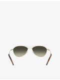 Oliver Peoples Aero II pilot steel sunglasses (British brand)