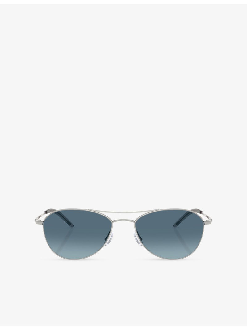 Oliver Peoples Aero II pilot-frame steel sunglasses 5.7cm lenses (British brand)