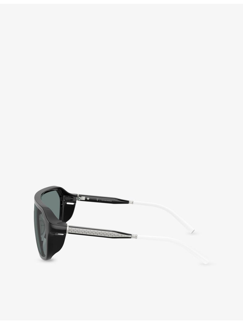 Oliver Peoples OV5591SU shield-frame acetate sunglasses, UK version