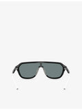 Oliver Peoples OV5591SU shield-frame acetate sunglasses, UK version