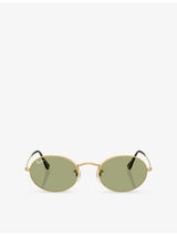selfridges Ray-Ban RB3547 Oval-Frame Metal Sunglasses- Buy online at McGrocer