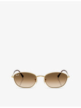 selfridges Ray-Ban RB3749 Irregular-Frame Metal Sunglasses- Buy online at McGrocer