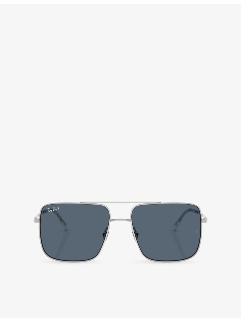 Ray-Ban RB3758 square-frame sunglasses 5.4cm lens width, imported from the UK