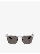 selfridges Ray-Ban Wayfarer Deluxe Square-Frame Metal Sunglasses- Buy online at McGrocer