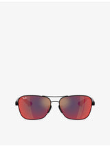 selfridges Ray-Ban Scuderia Ferrari Square-Frame Metal Sunglasses- Buy online at McGrocer