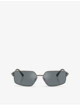 selfridges Tiffany & Co. TF3111 Rectangle-Frame Metal Sunglasses- Buy online at McGrocer