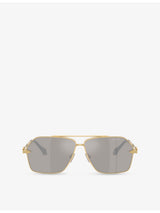 selfridges Versace VE2284 Irregular-Frame Metal Sunglasses- Buy online at McGrocer