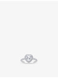 Thomas Sabo heart-shaped halo 925 sterling silver ring 2mm (British brand)
