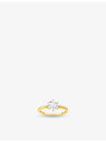 Thomas Sabo solitaire ring in gold-plated sterling silver, imported from the UK