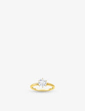 Thomas Sabo Solitaire 18ct Yellow Gold-Plated 925 Sterling Silver Brilliant-Cut Cubic Zirconia Ring