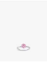selfridges Thomas Sabo Solitaire 925 Sterling Silver Ring with Brilliant-Cut Pink Cubic Zirconia- Buy online at McGrocer